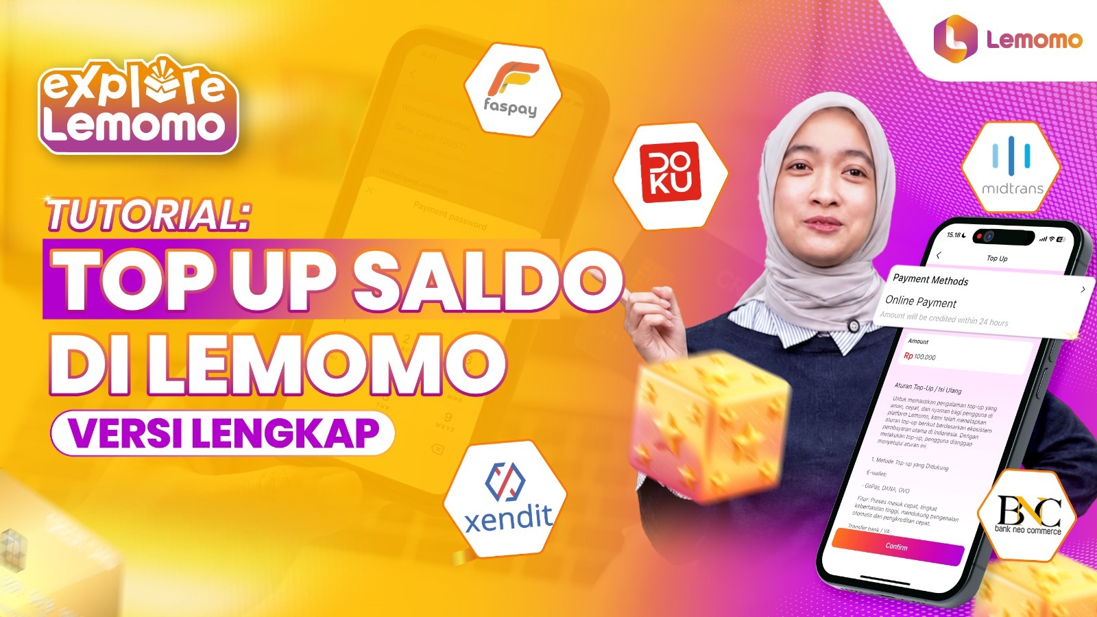 TUTORIAL TOP UP SALDO DI LEMOMO VERSI LENGKAP