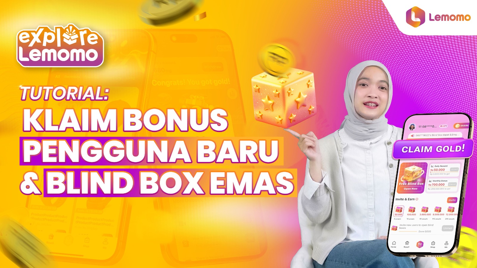 TUTORIAL KLAIM BONUS PENGGUNA BARU & BLIND BOX EMAS