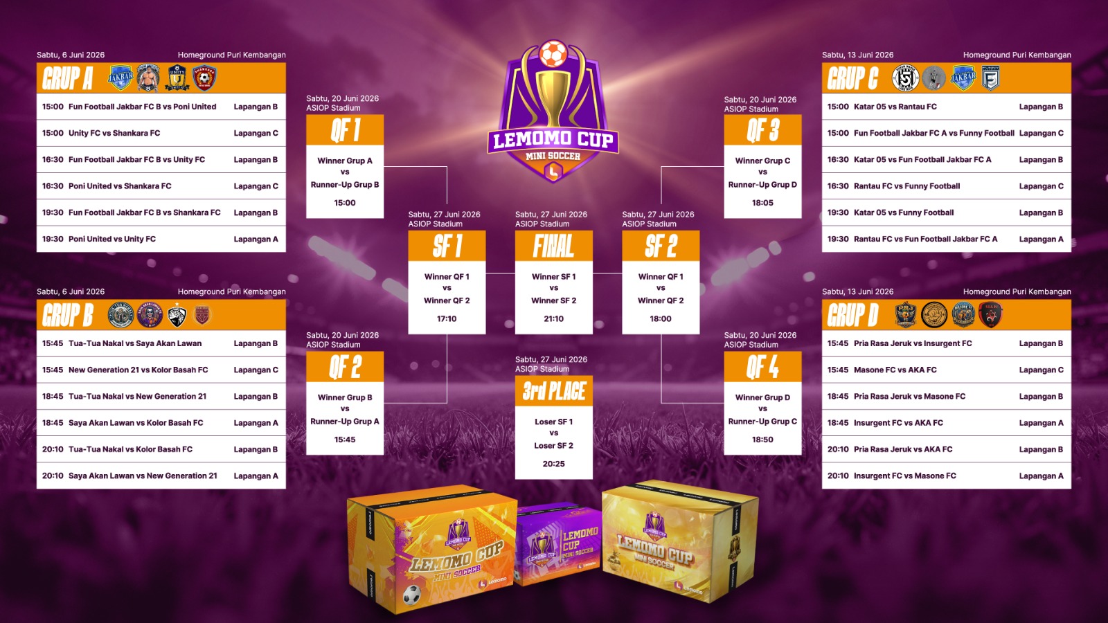 Full Bracket Lemomo Cup 2026